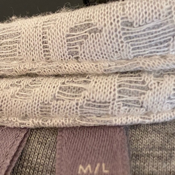 Vanessa Virginia anthropology white gray shaggy open style sweater jacket M L - Picture 7 of 16